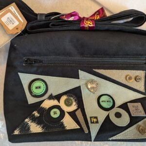 70326011 Black Contemporary Modern Ultrasuede Purse Sage Taupe Zebra Aligator double sided