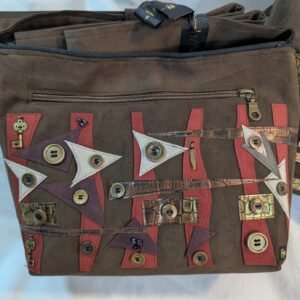 70326016 Brown Contemporary Modern Ultrasuede Purse Brown Rust Burg Dove Grey