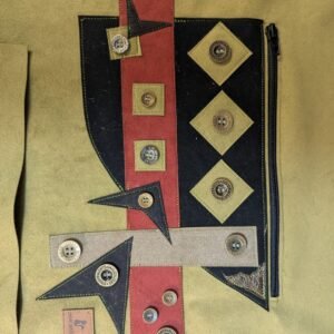 7032608 Gur Sage Contemporary Modern Ultrasuede Purse tan rust black double sided